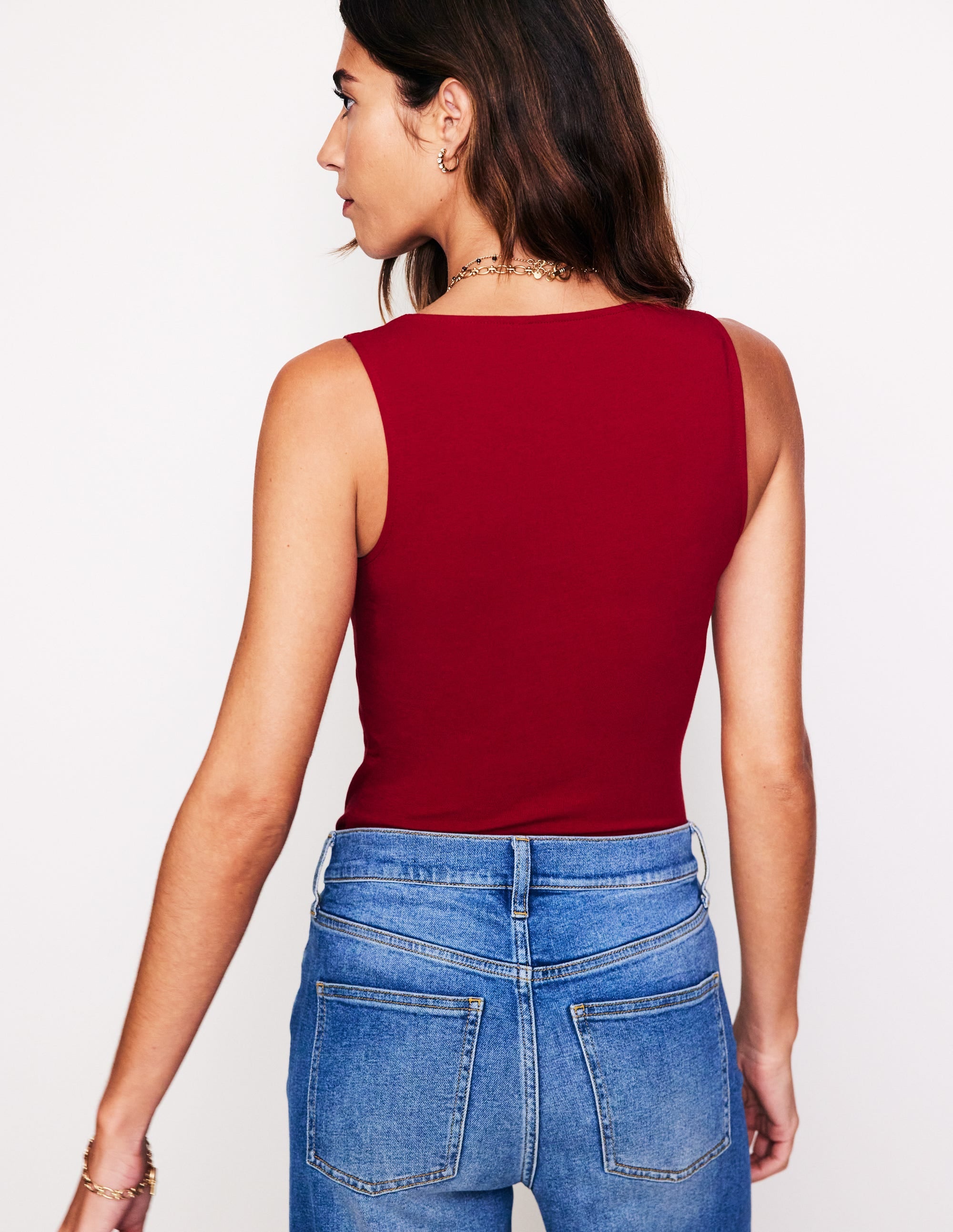  Double Layer Scoop Neck Vest-Red Liquorice、mySite、ashleygrahame