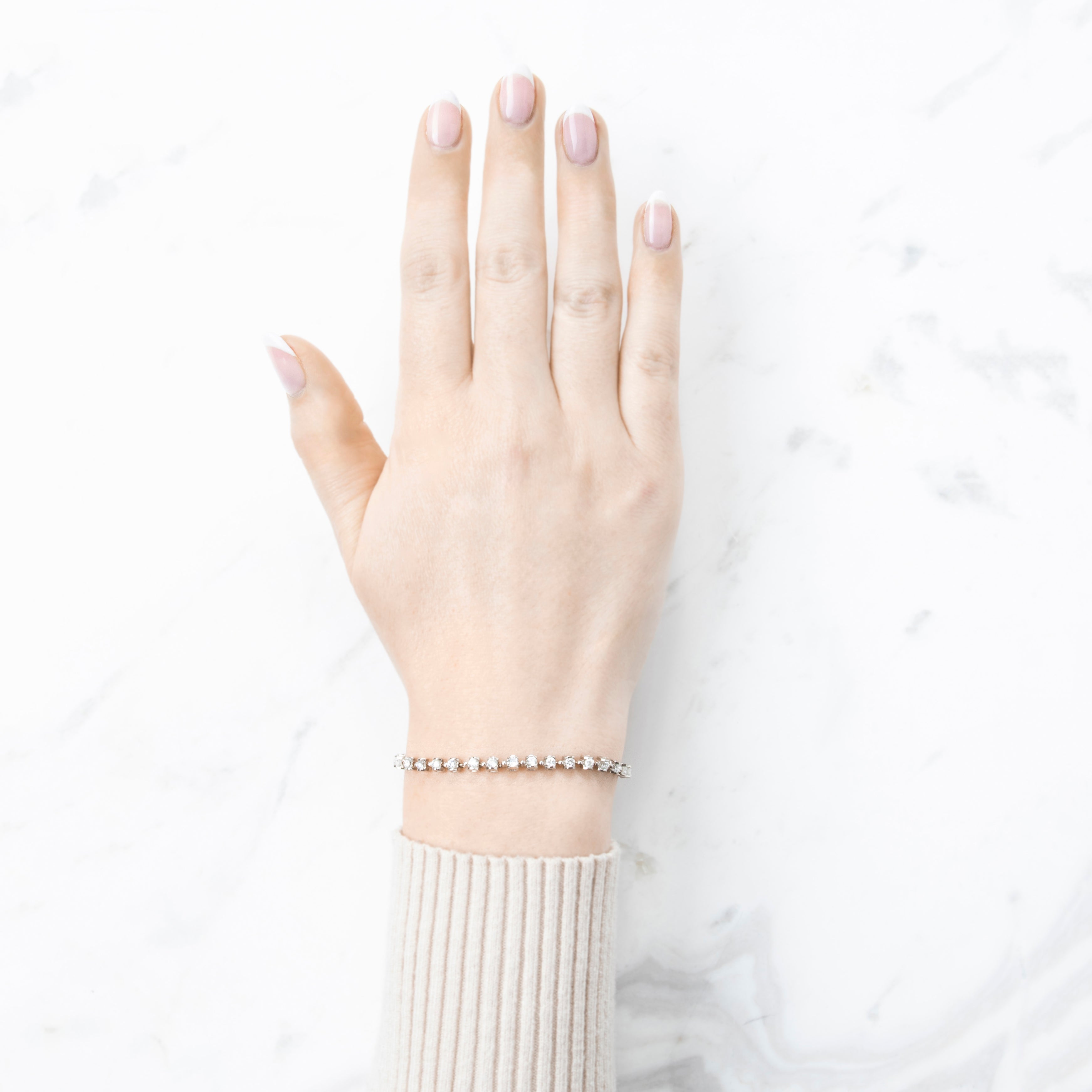 Vintage 18k White Gold 1.482cttw Diamond Timeless Link Tennis Bracelet 6.75、mySite、hinf8tx79