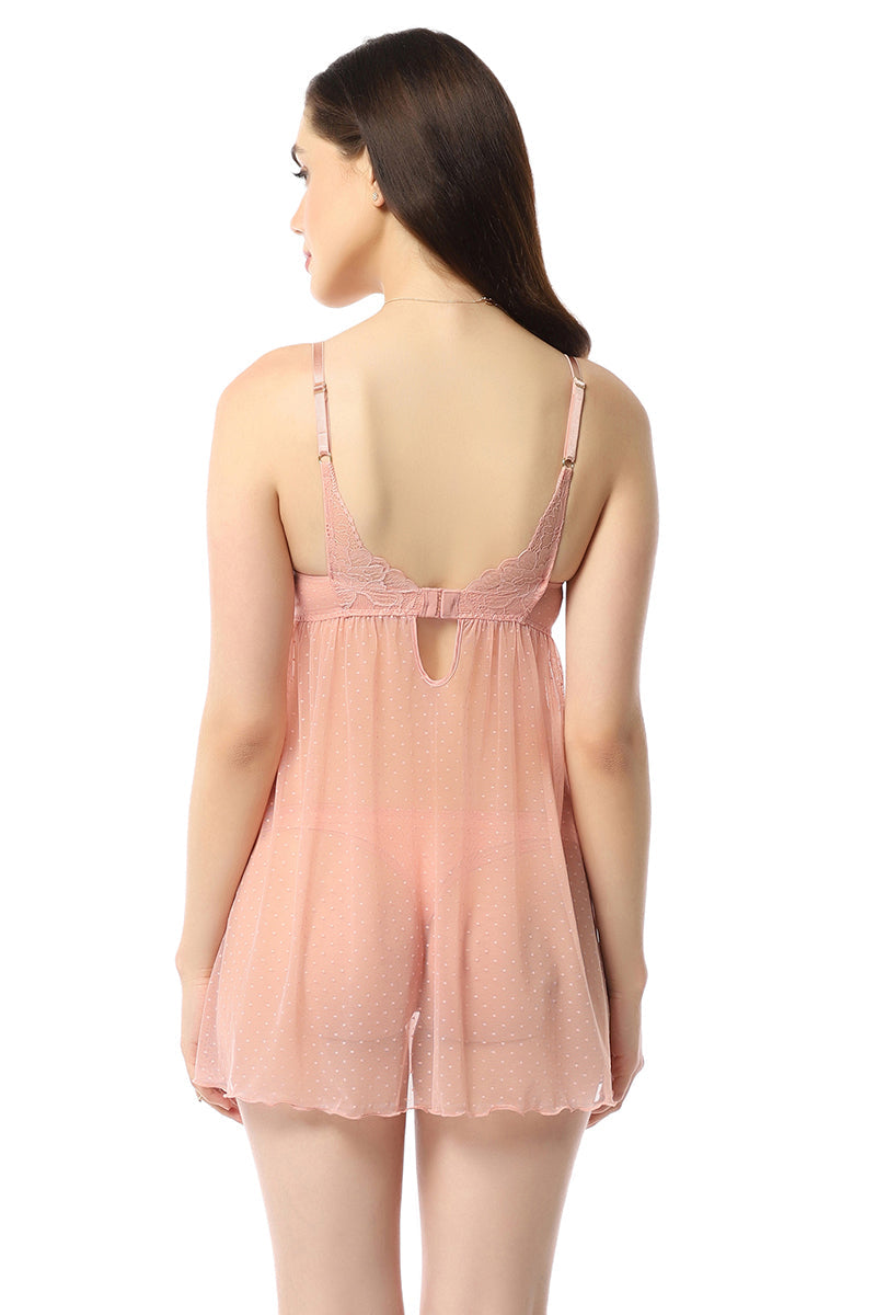  Eternal Bliss Padded Wired Babydoll - Mellow Rose、mySite、justintrudeaud