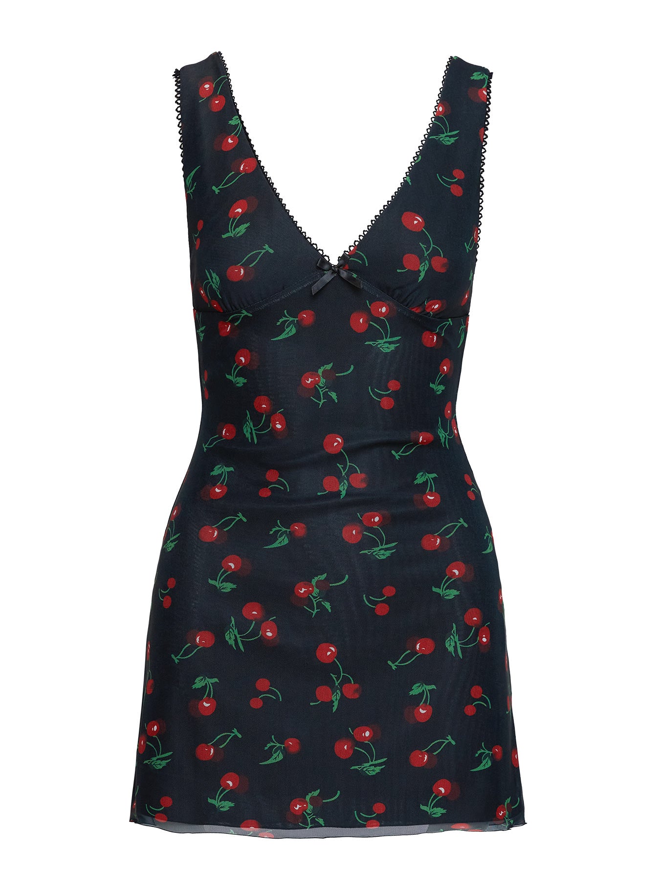 Rosaria Mini Dress Black / Cherries、mySite、solidvoid