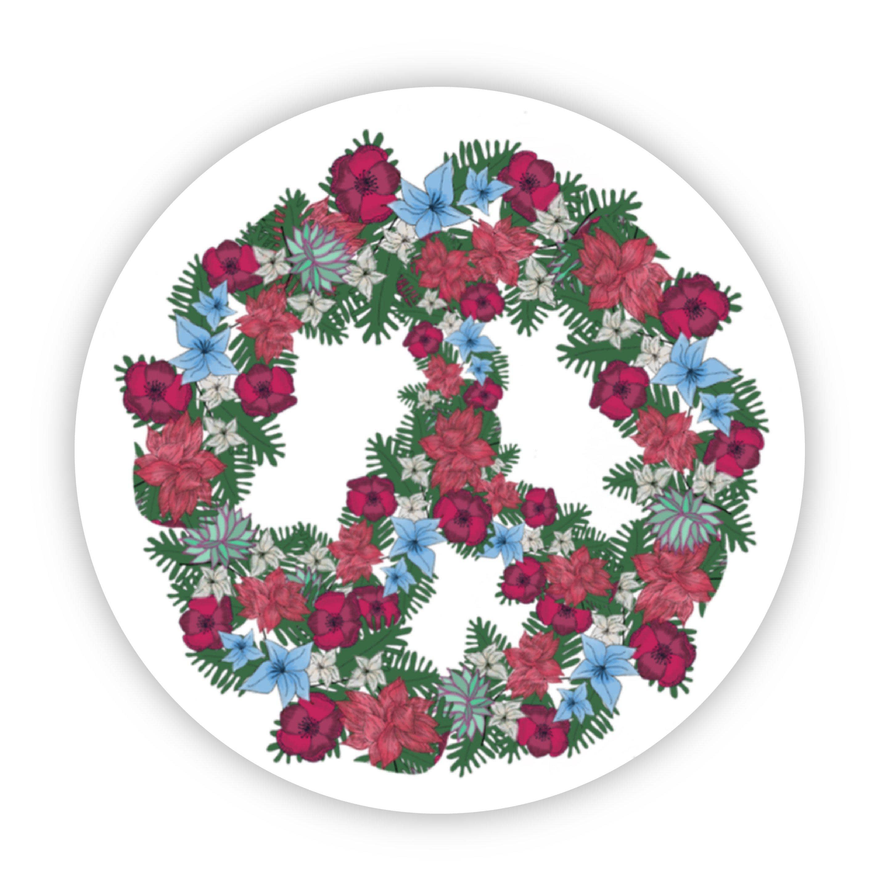  Floral Peace Sign Sticker、mySite、elrpsem3k