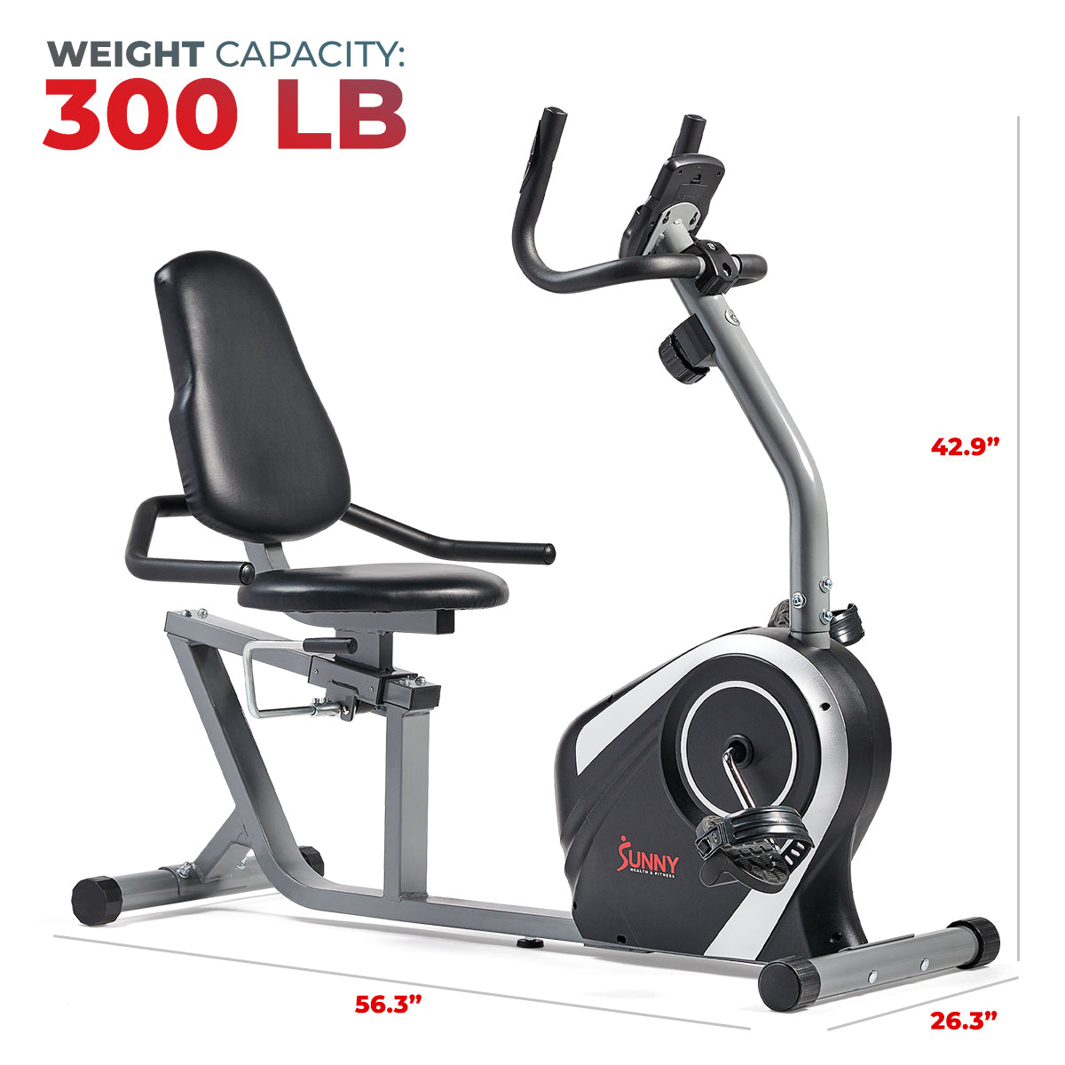  Magnetic Recumbent Exercise Bike with Quick Adjustable Seat , 300 lb Capacity、mySite、ghnorth