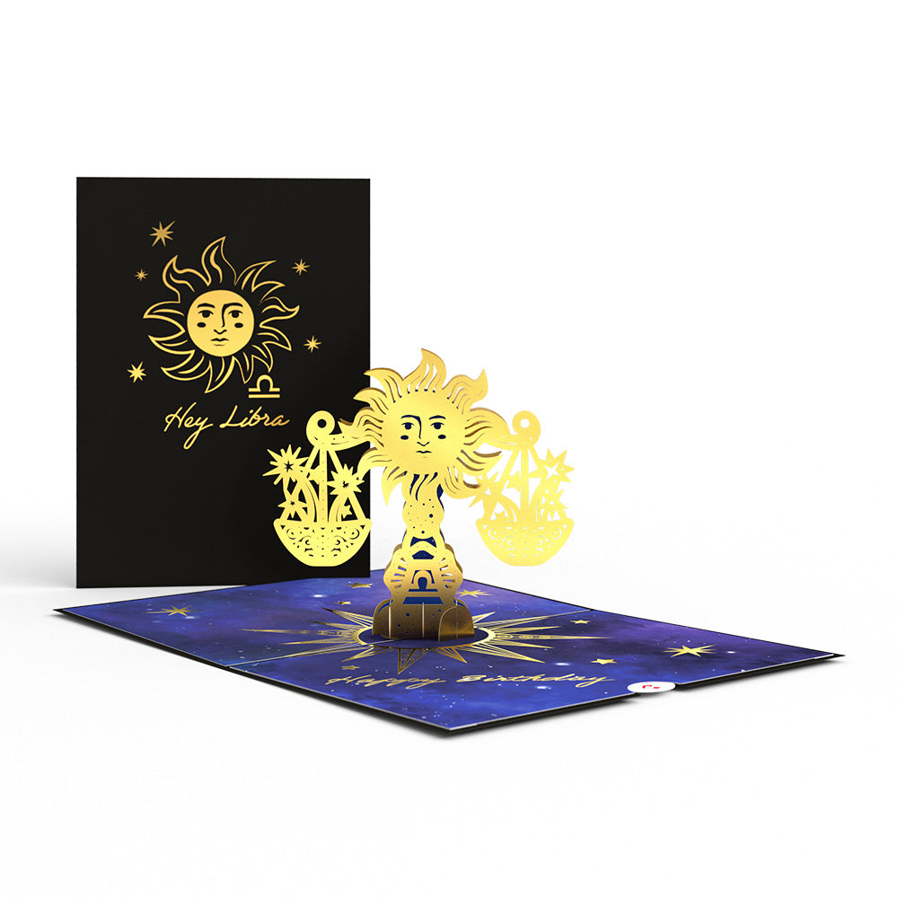 Libra Zodiac Birthday Pop-Up Card、mySite、solidvoid