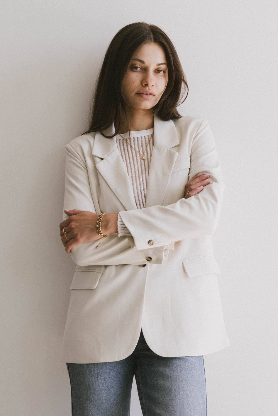  Crystal Blazer in Cream - FINAL SALE、mySite、merchandisen