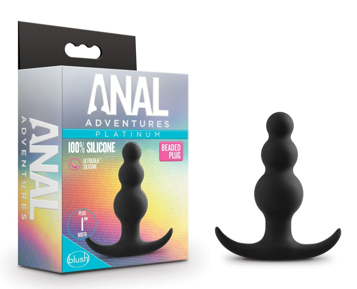 Anal Adventures Platinum By Blush® | Black 3-Inch Anal Beads、mySite、bottomscart