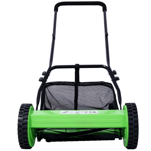 16-Inch 5-Blade Push Reel Lawn Mower with Grass Catcher, GREEN COLOR、、eastwooduniform