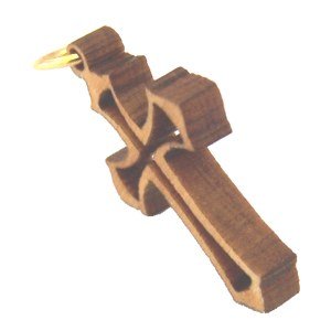  Fleur-de-lis mini-Cross Olive wood Laser (2.2x1.6 cm or 0.86x0.6)、mySite、elrpsem3k