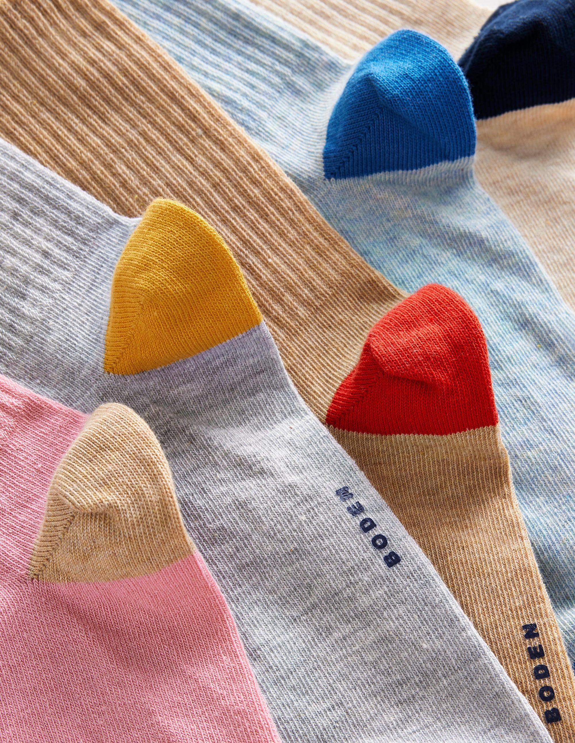  5-Pack Ribbed Ankle Socks-Multi, Neutral、mySite、ashleygrahame