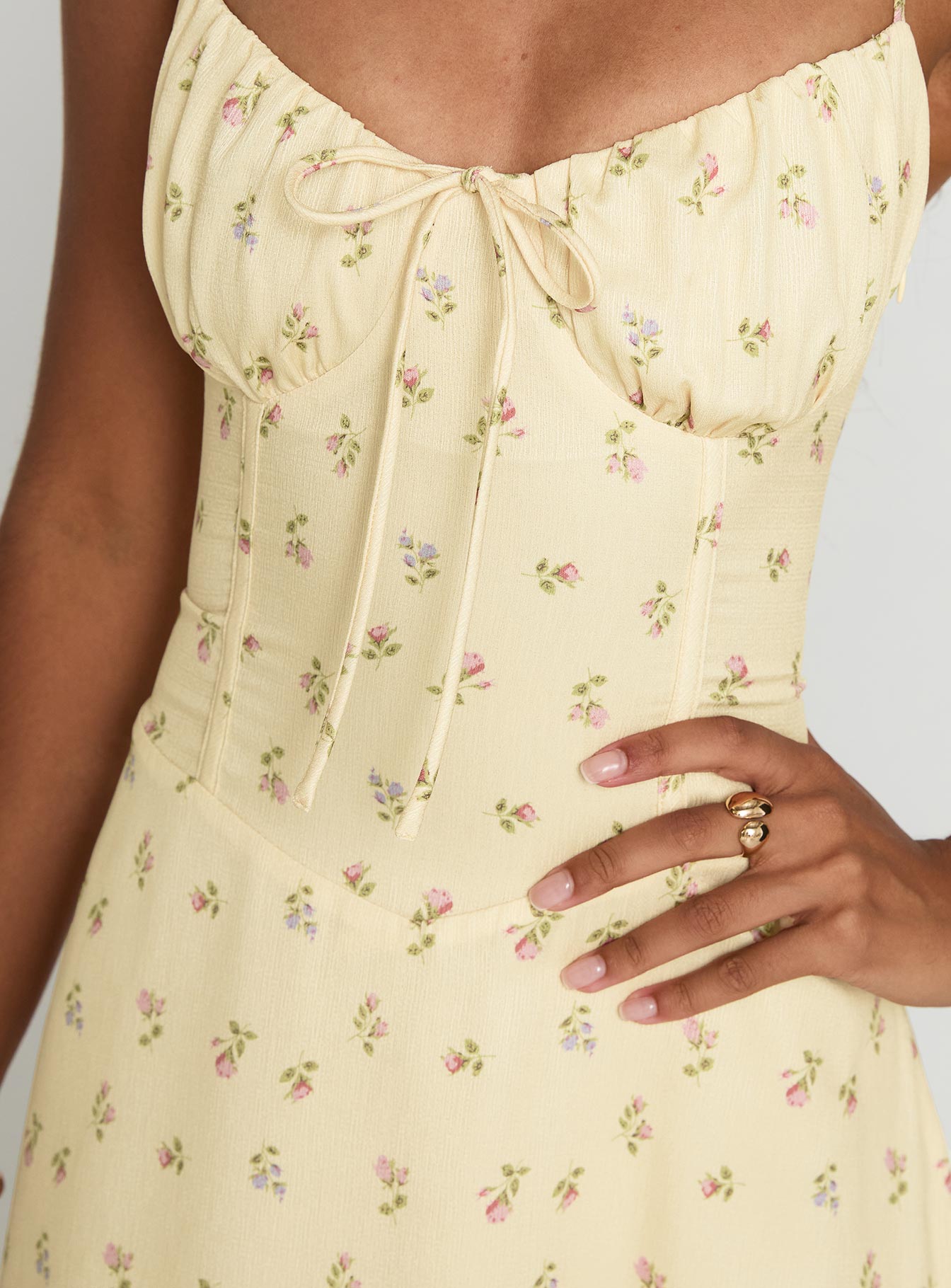 Members Only Maxi Dress Yellow Floral、mySite、solidvoid