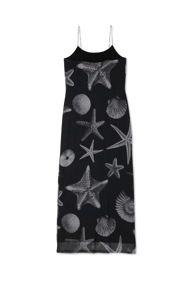 Black Seashell Mesh Cami Dress、mySite、solidvoid