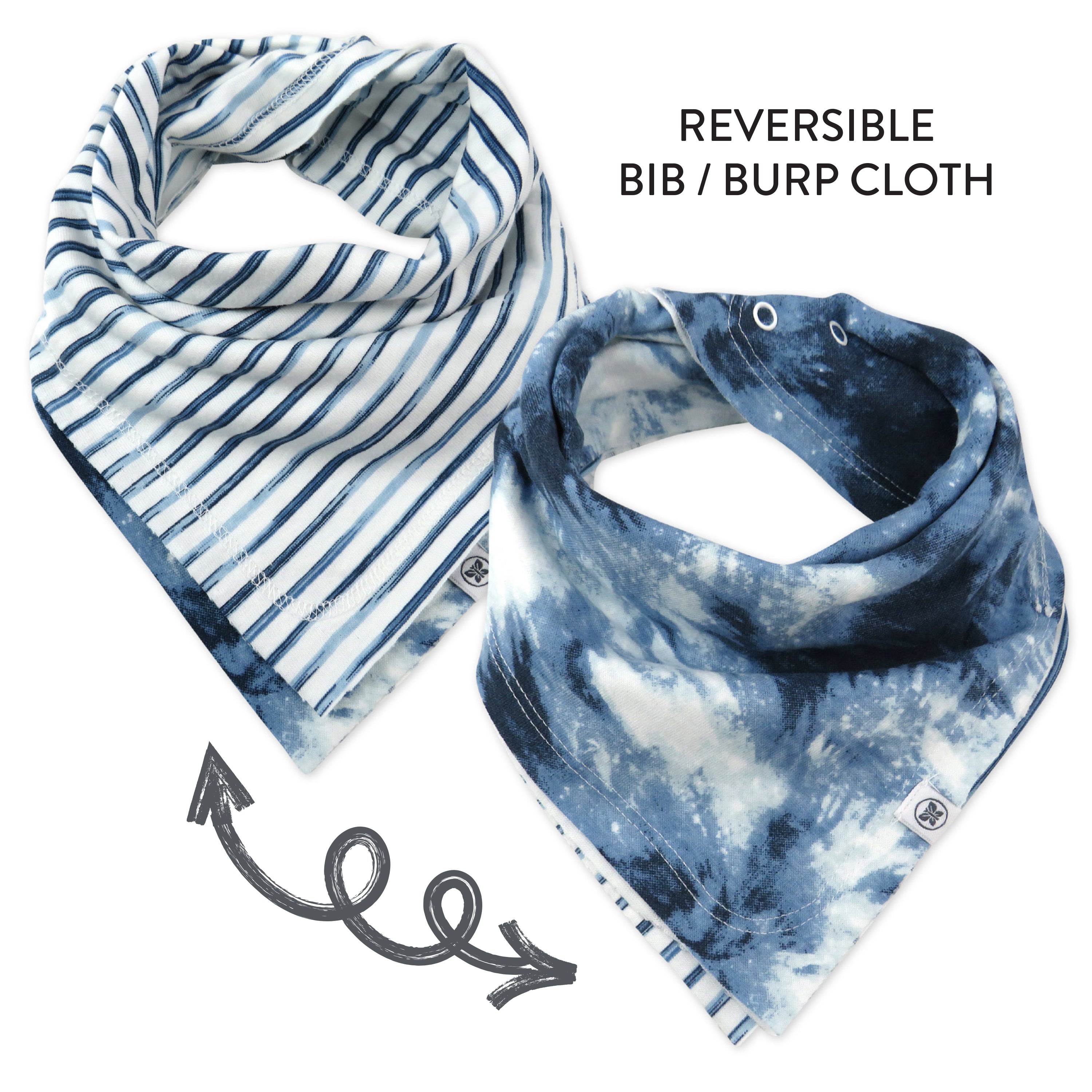  3-Piece Organic Cotton Rib Romper, T-Shirt and Reversible Bib、mySite、layawaytickets