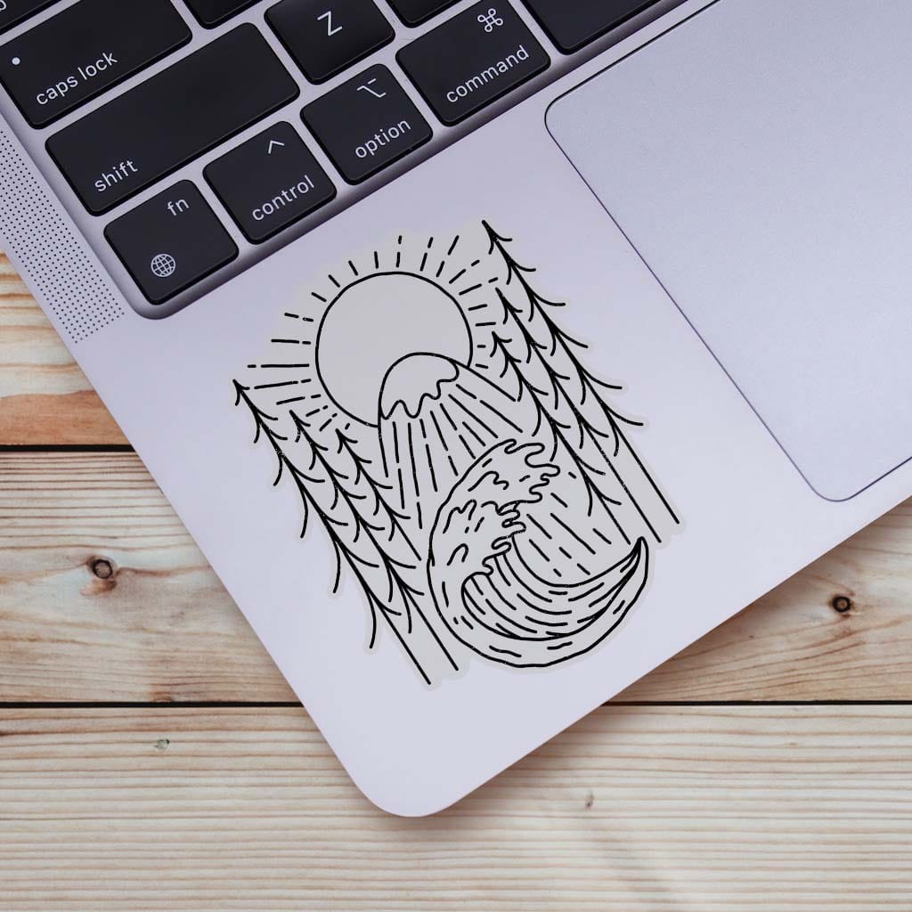  Black And White Sunny Nature Clear Sticker、mySite、elrpsem3k