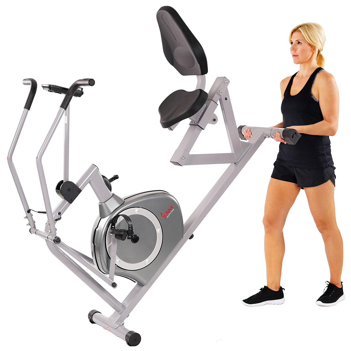  Arm Exerciser Magnetic Recumbent Bike Cross Trainer w/ High 350 LB Weight Capacity、mySite、ghnorth