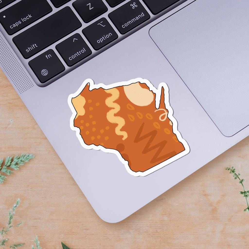  Wisconsin Orange Abstract Sticker、mySite、ghnorth