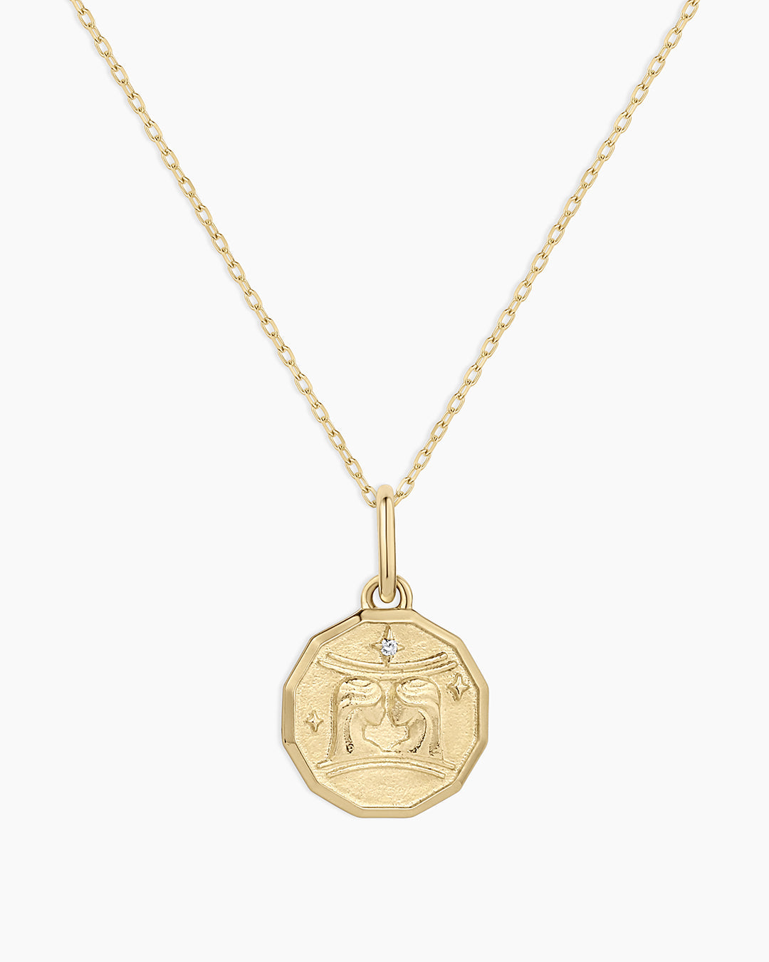Diamond Zodiac Coin Charm Necklace、mySite、hinf8tx79