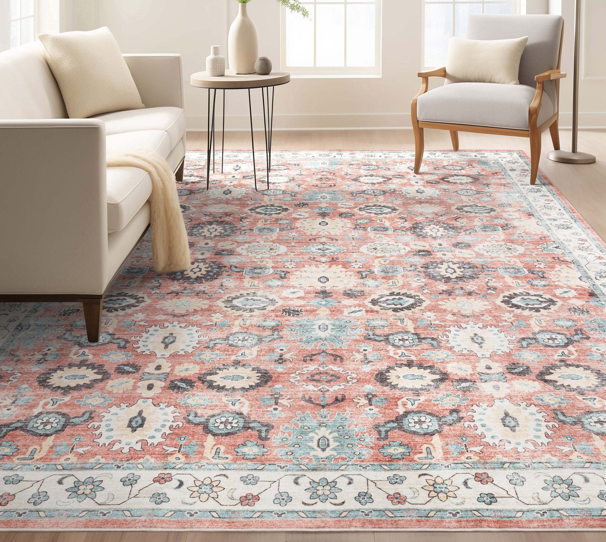 Elle Basics Gala Oriental Easy-Clean Washable Rug by Well Woven - Durable, Non-Slip, Low-Profile Design for Home Comfort、mySite、gigharbornorthrealestate