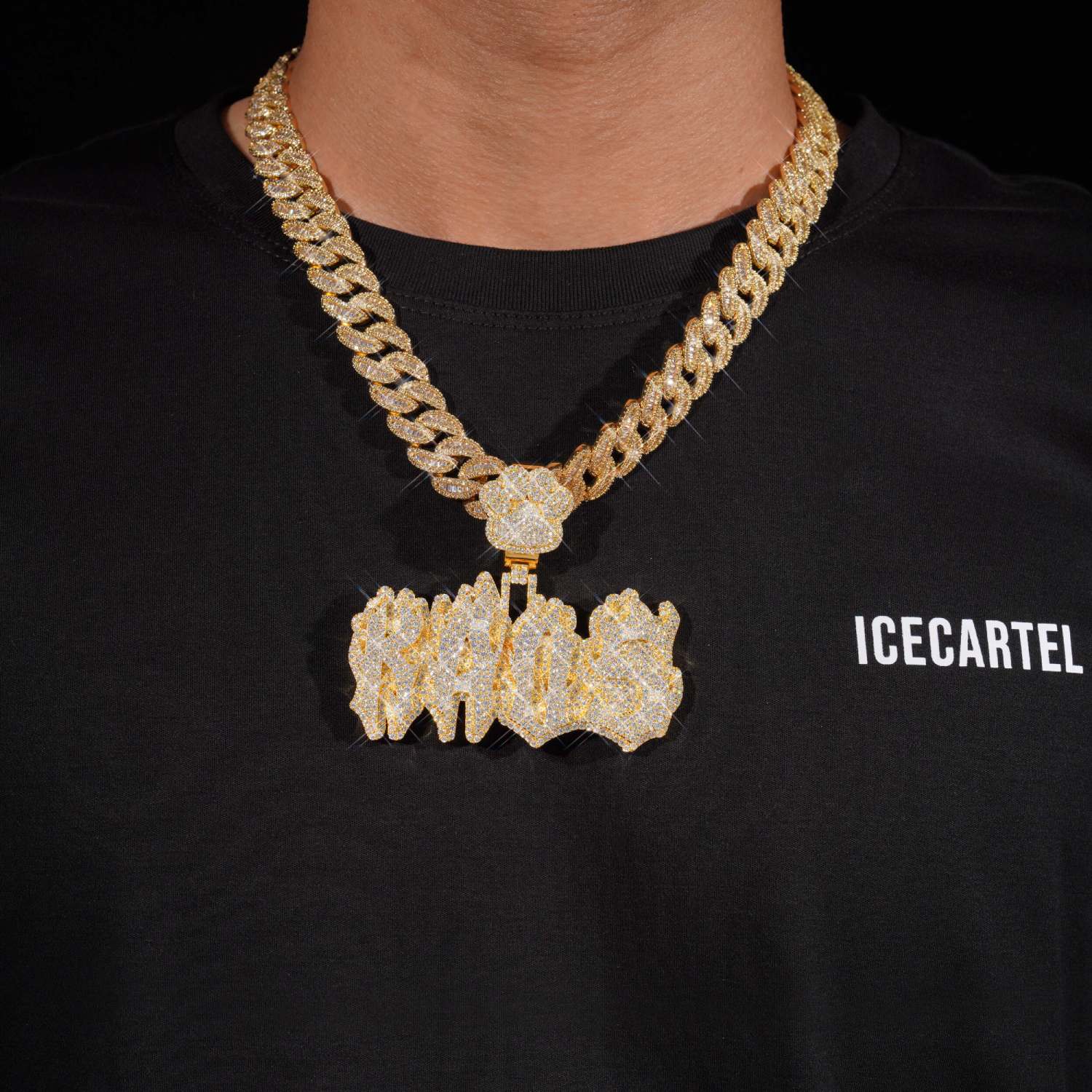 KAOS Custom Moissanite Pendant 14K Gold、mySite、hinf8tx79