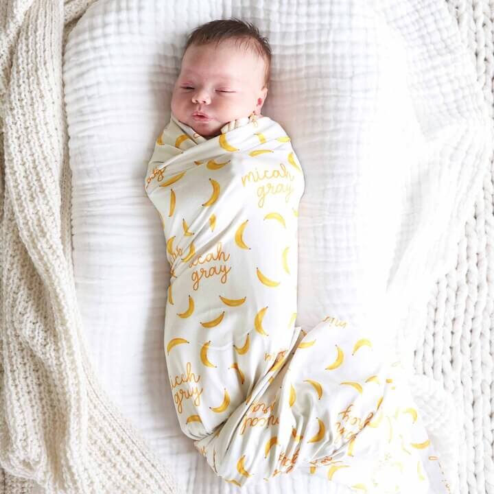  Go Bananas Personalized Swaddle Blanket、mySite、layawaytickets