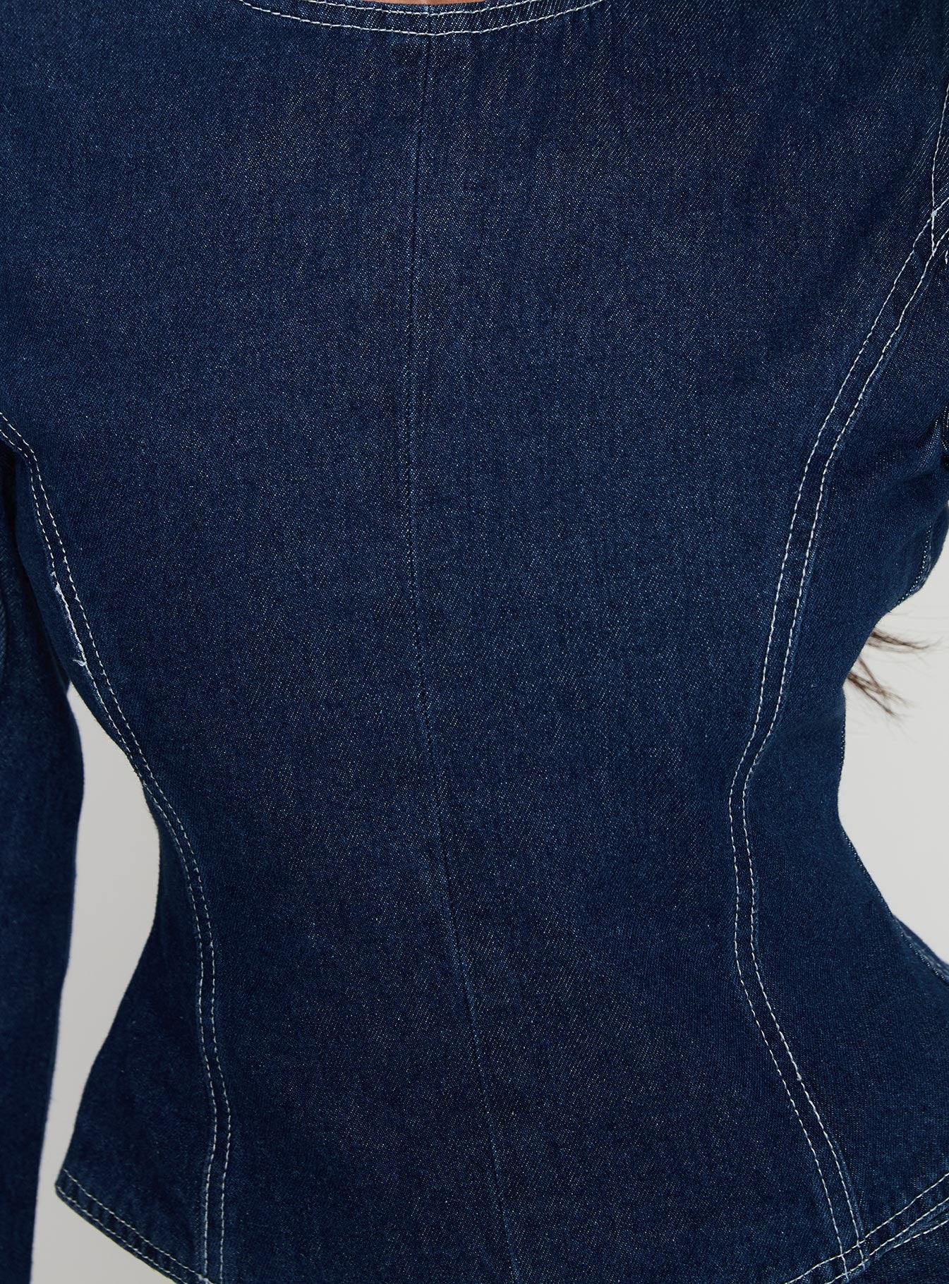 Countryside Long Sleeve Top Denim、mySite、solidvoid