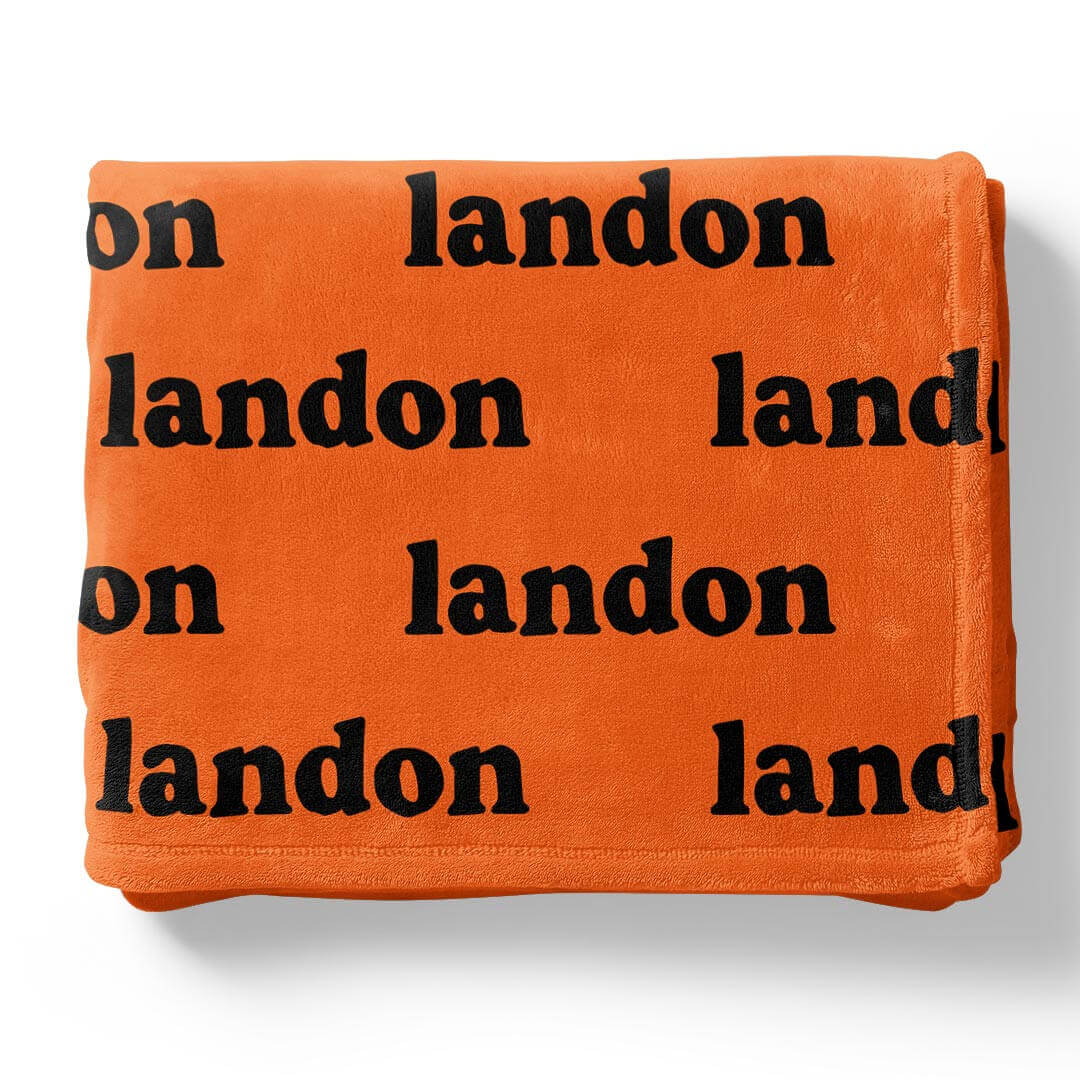  Personalized Color Blanket | Cowboy Orange、mySite、layawaytickets