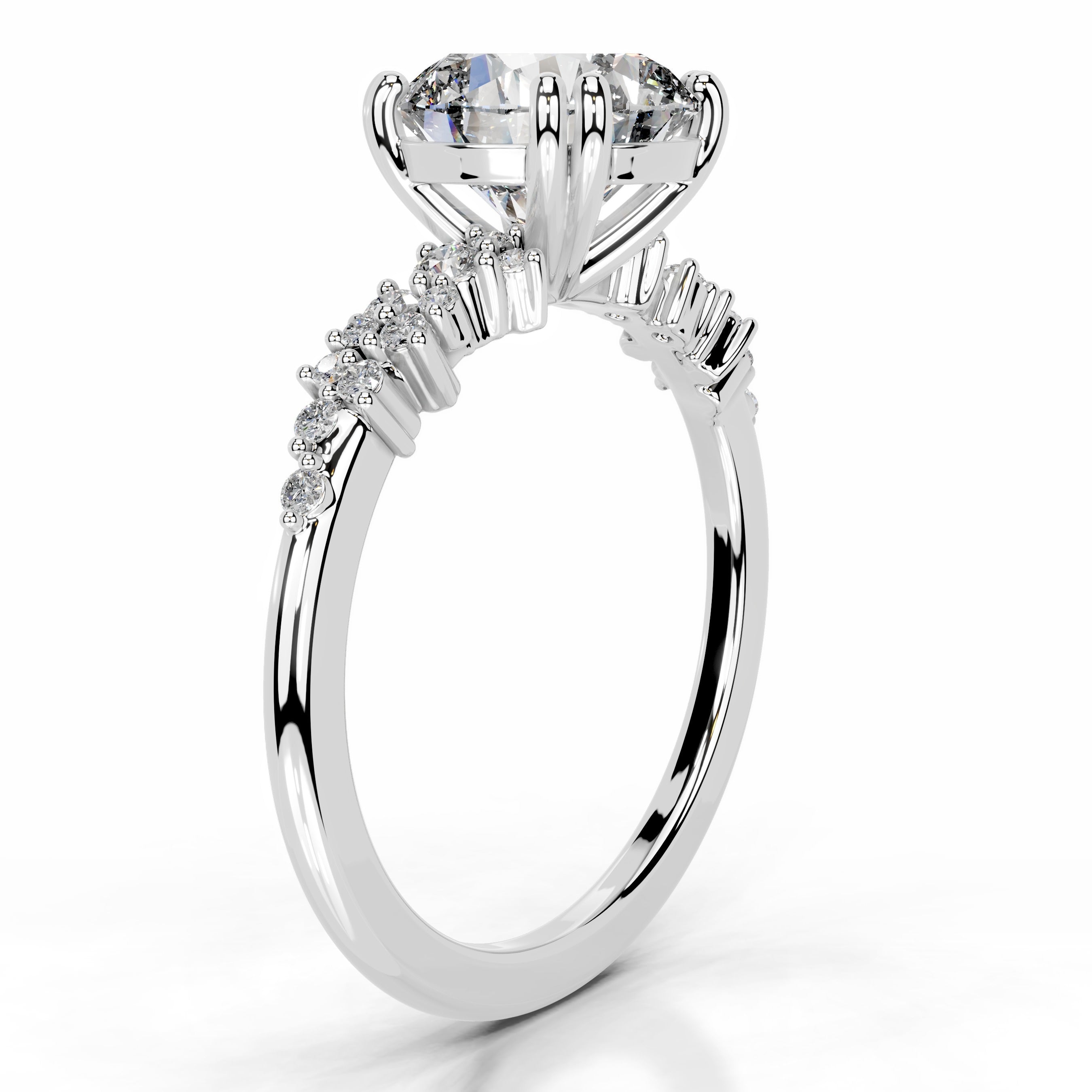 Emaline Diamond Engagement Ring - 18K White Gold、mySite、hinf8tx79