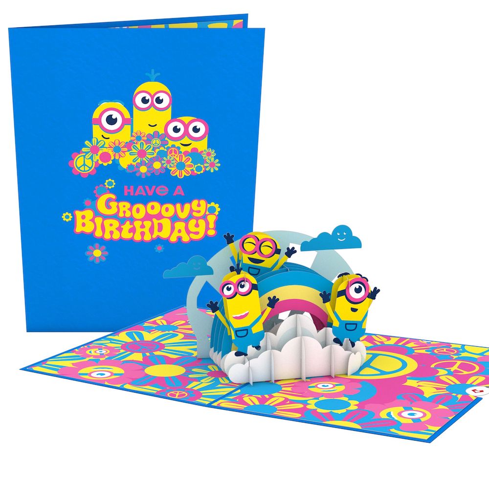 Minions Groovy Birthday Pop-Up Card、mySite、solidvoid