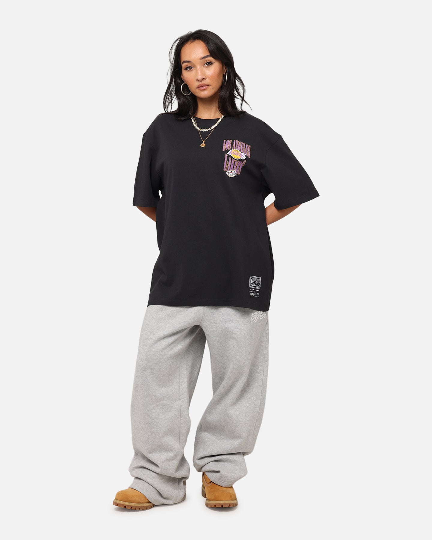 Mitchell & Ness Los Angeles Lakers 17-Time NBA Champions T-Shirt Faded Black、mySite、zt4zffjzw