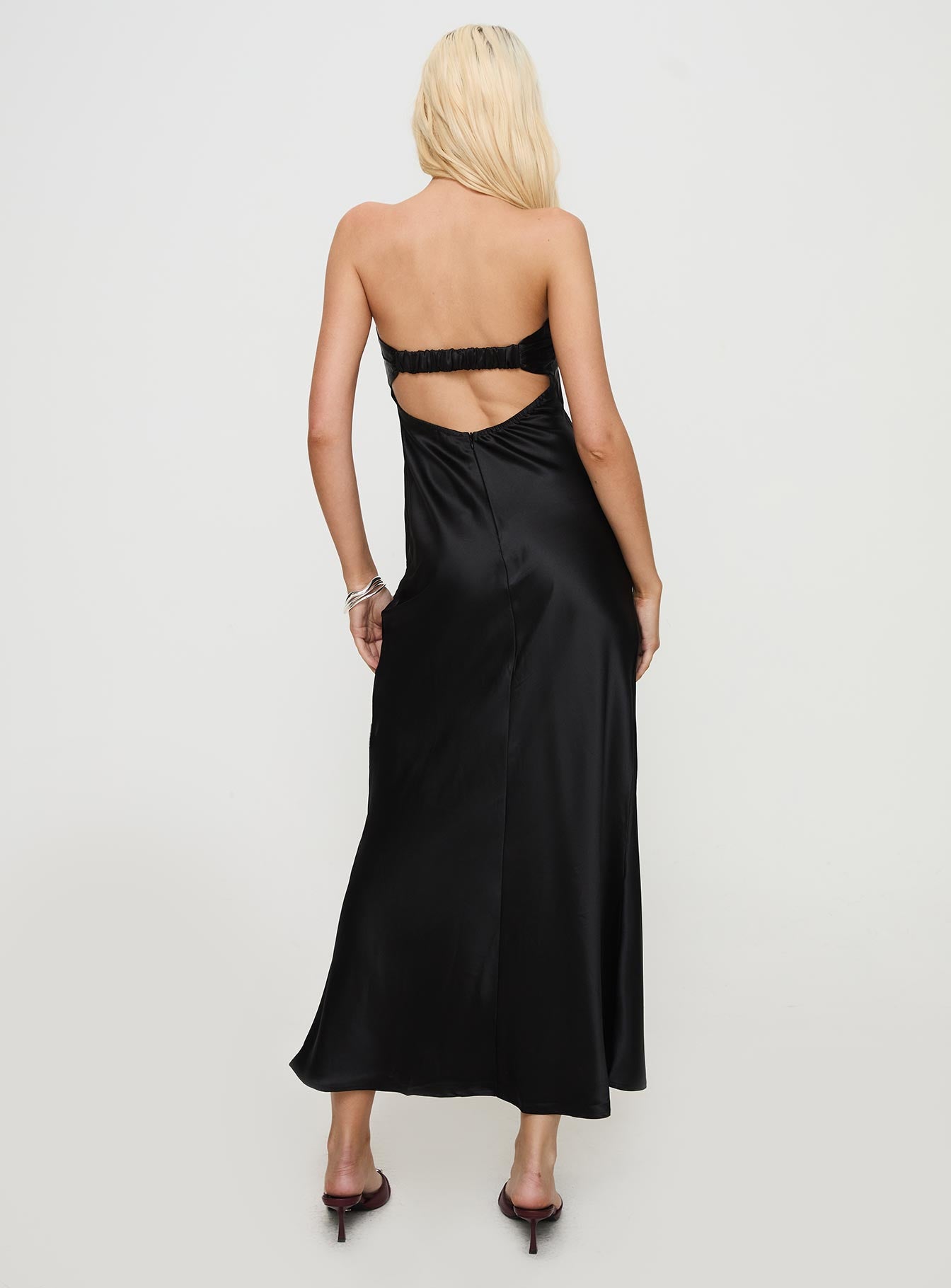 Phillipa Strapless Maxi Dress Black、mySite、solidvoid