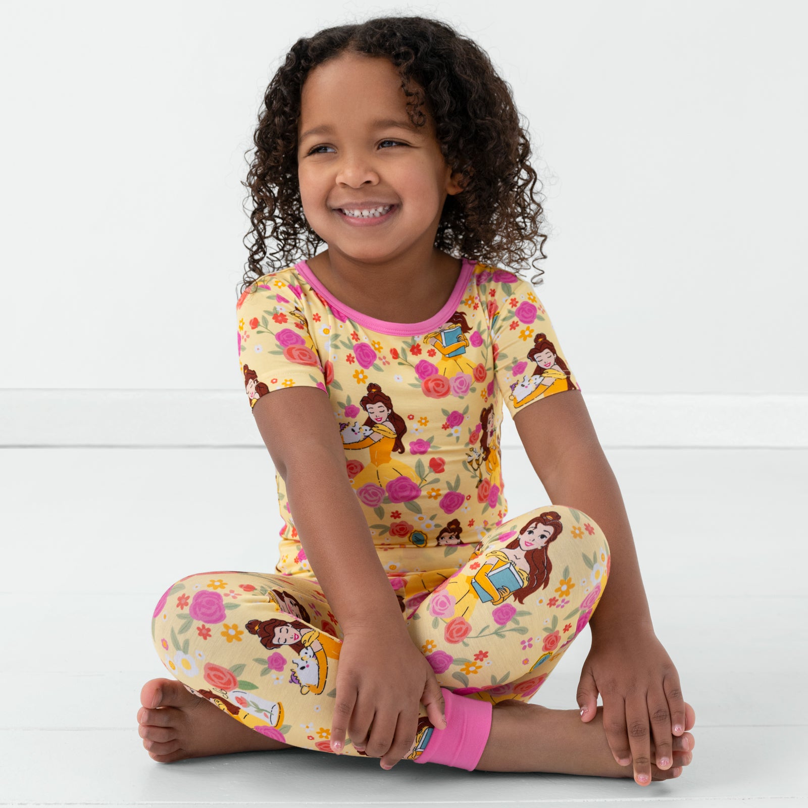  Disney Princess Belle Two-Piece Short Sleeve Pajama Set、mySite、layawaytickets