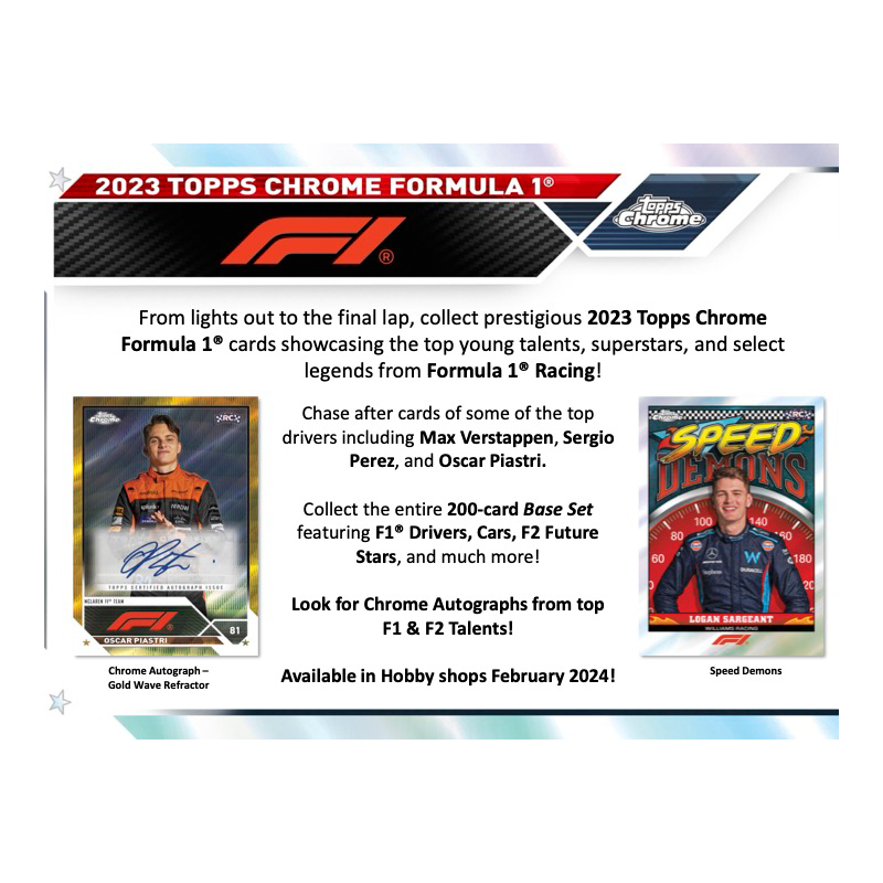 2023 Topps Chrome Formula 1 Racing Hobby Box、mySite、waistdrama