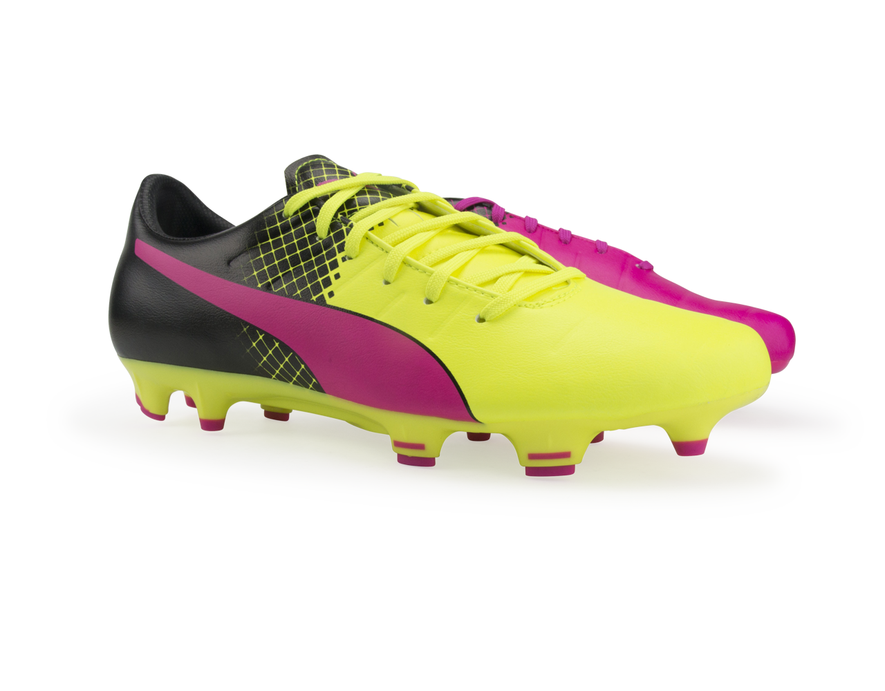 PUMA Men's evoPOWER 3.3 Tricks FG Pink Glo/Safety Yellow/Black、mySite、bottomscart