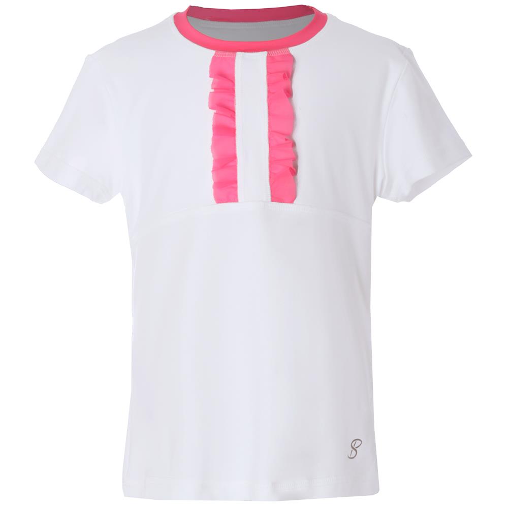Sofibella Girls Tokyo Score Shortsleeve Tee - White/Pink