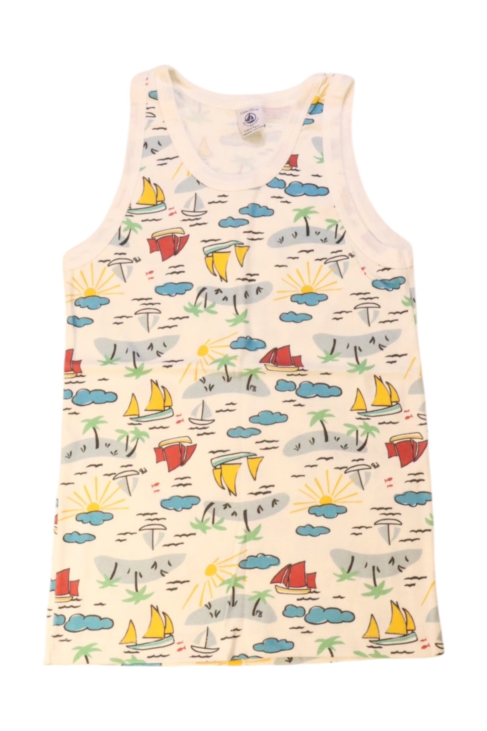 Petit Bateau Sleeveless Nautical T-Shirt 12Y、mySite、g9winljtr