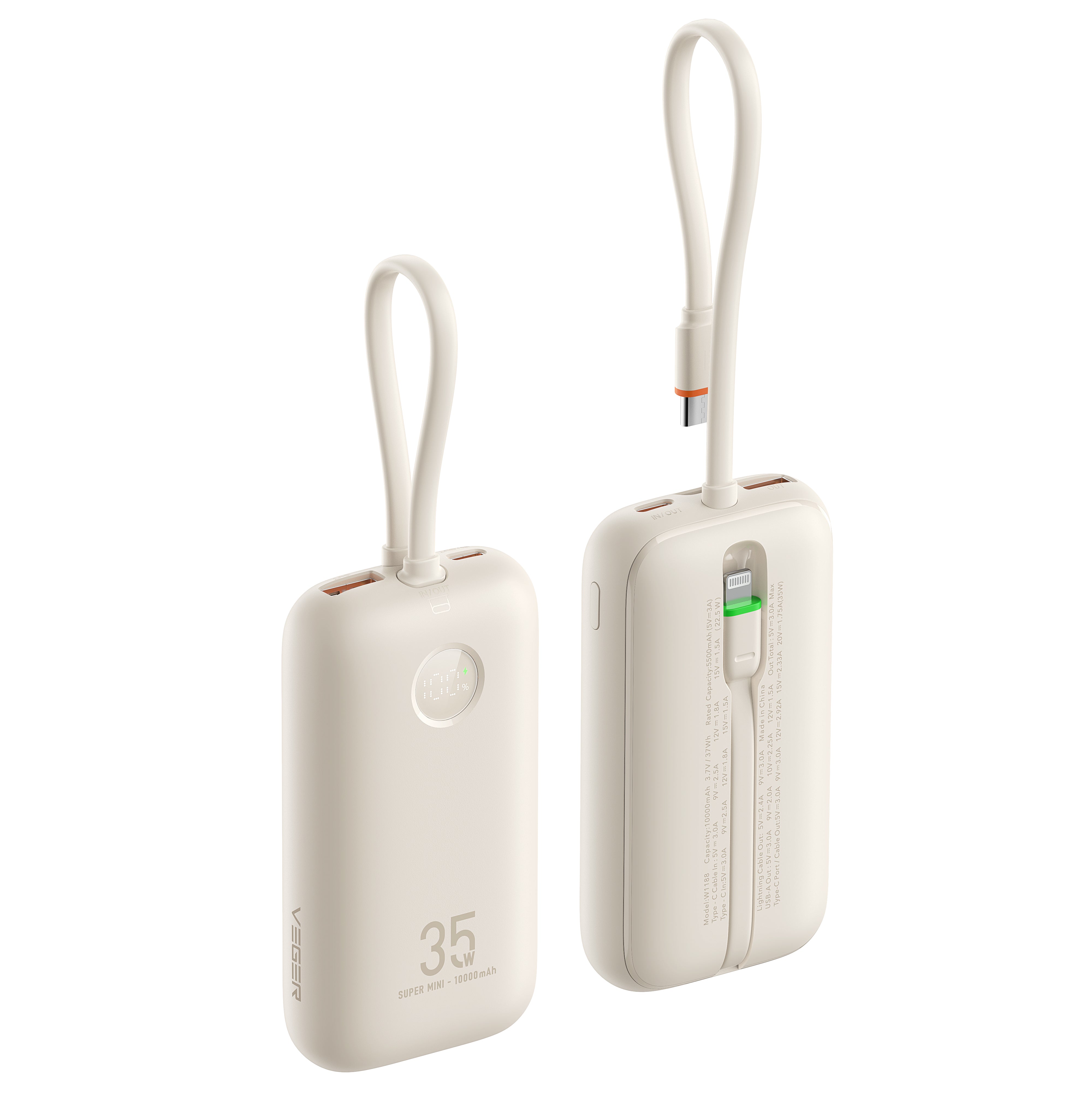 10000mAh Laptop Power Bank with LED Display PD35W Max Output、mySite、fannypackpong