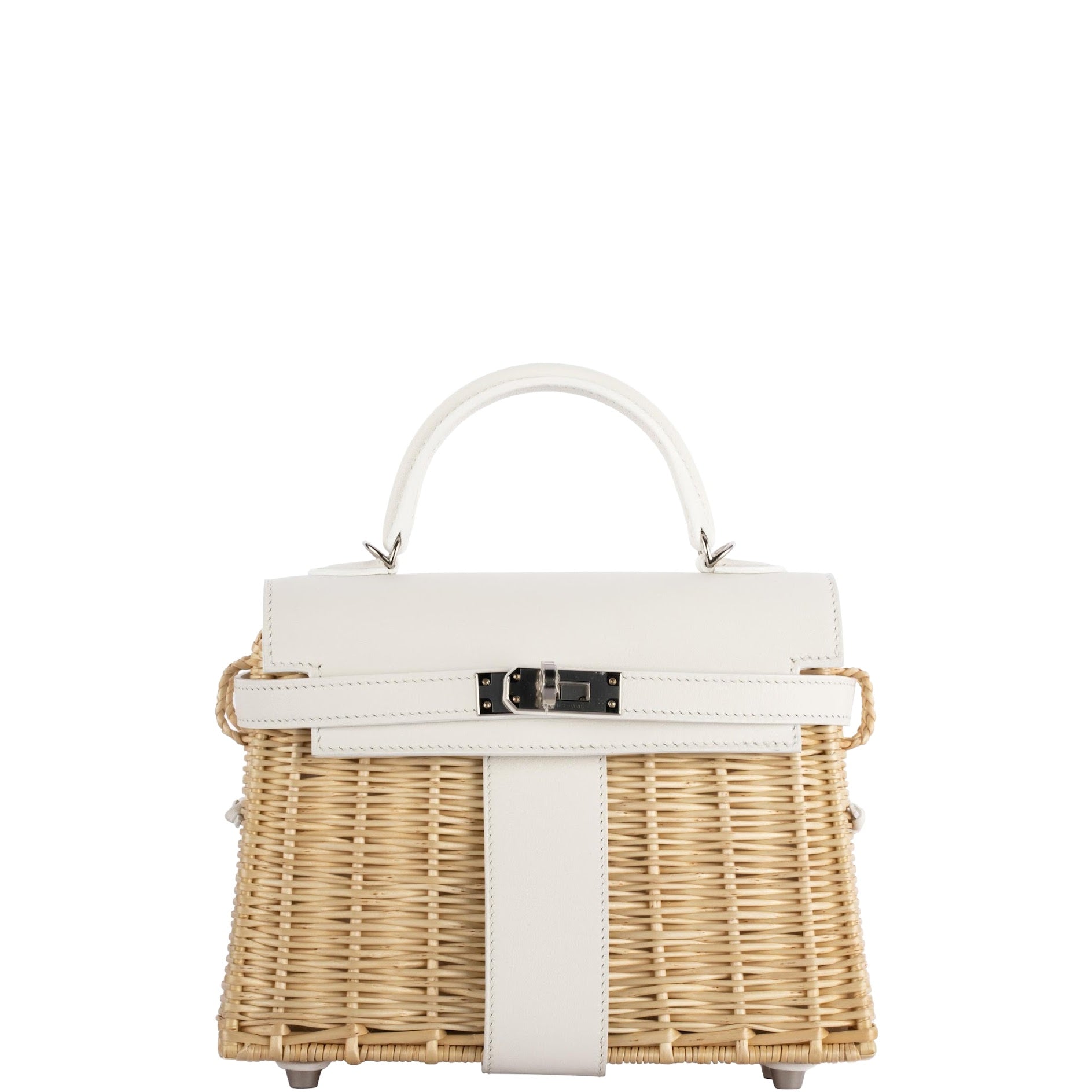 Hermès Kelly 20 Mini Picnic White, Swift & Osier Wicker Palladium Hardware、mySite、garminoutage.com