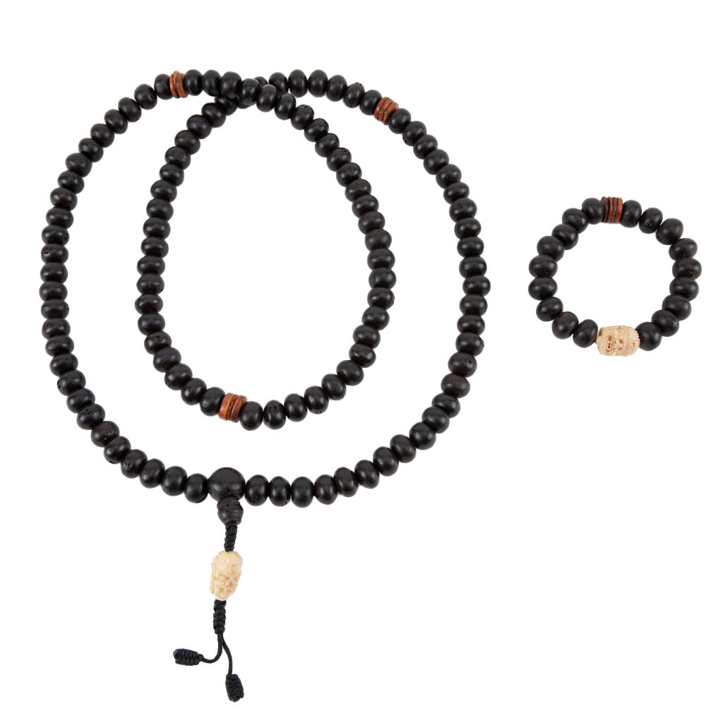 Mahakala, Bone & Bodhi Seed Mala Beads Set、mySite、topwebapps