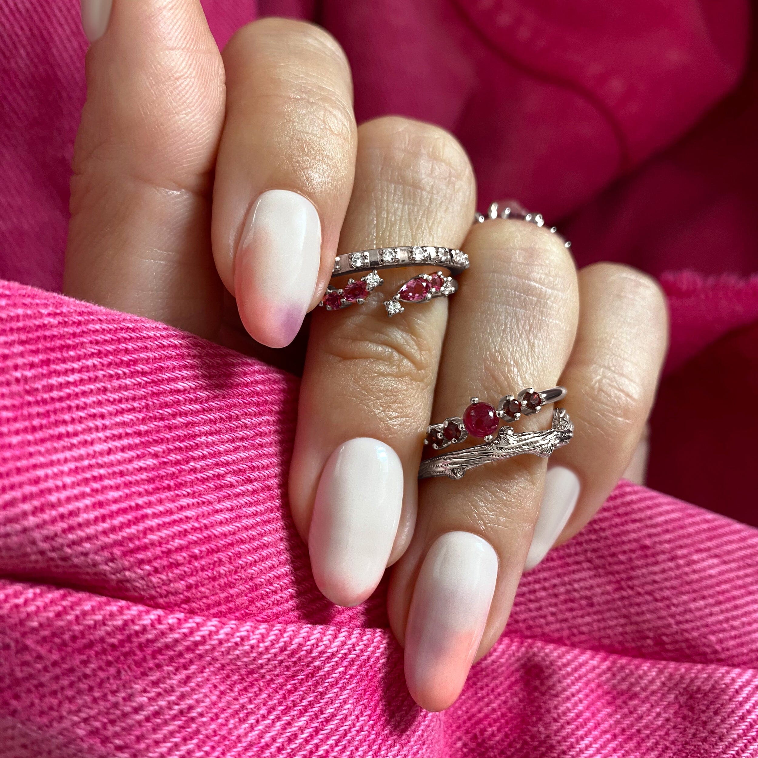 Adjustable Ruby Ring Flourish - July Birthstone、mySite、hinf8tx79