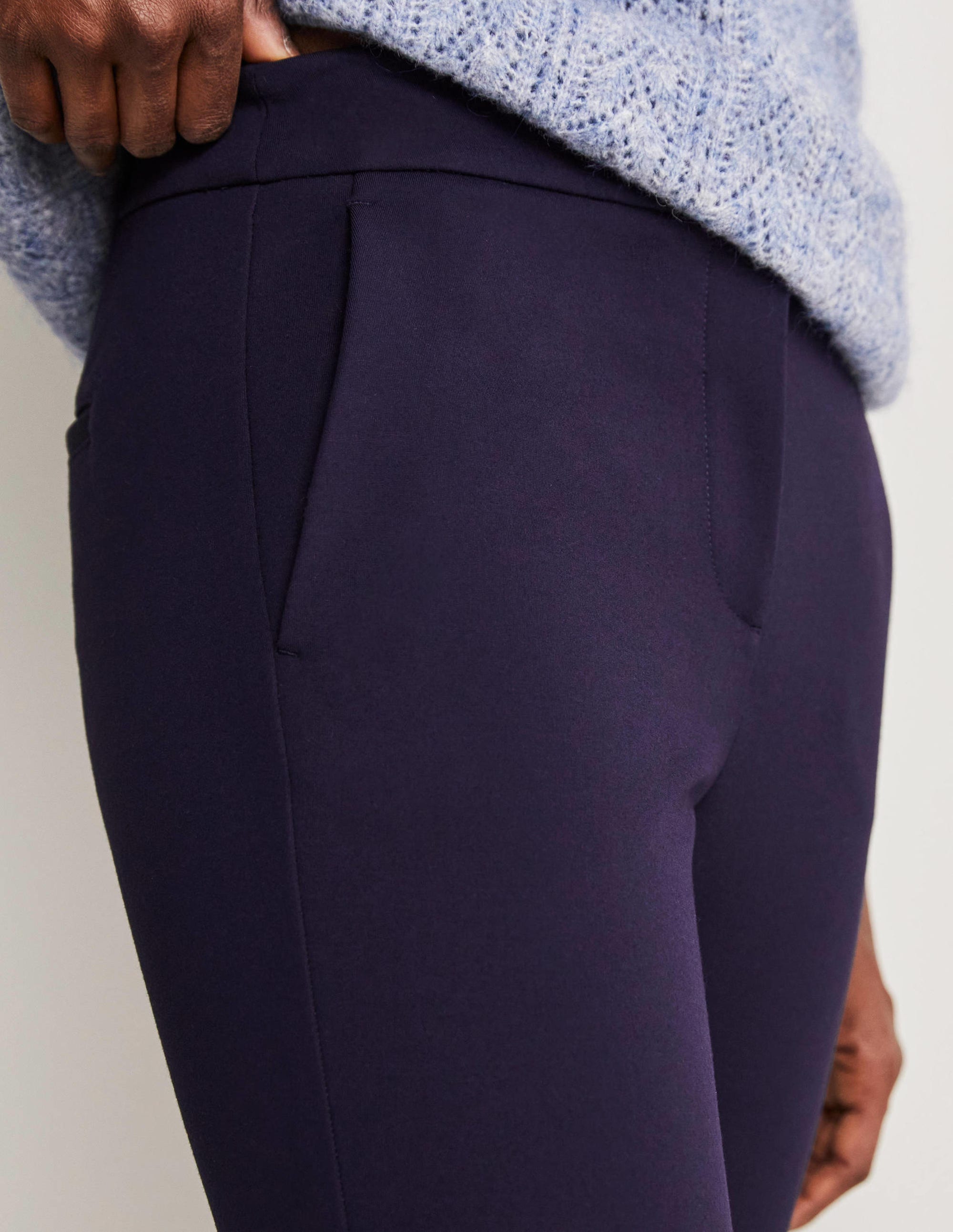  Hampshire 7/8 Ponte Trousers-Navy、mySite、ashleygrahame