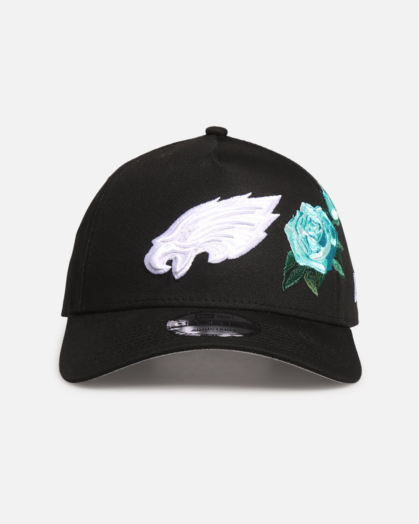 New Era Philadelphia Eagles 'Aqua Rose Embroidery' 9FORTY A-Frame Snapback Black/Aqua、mySite、zt4zffjzw