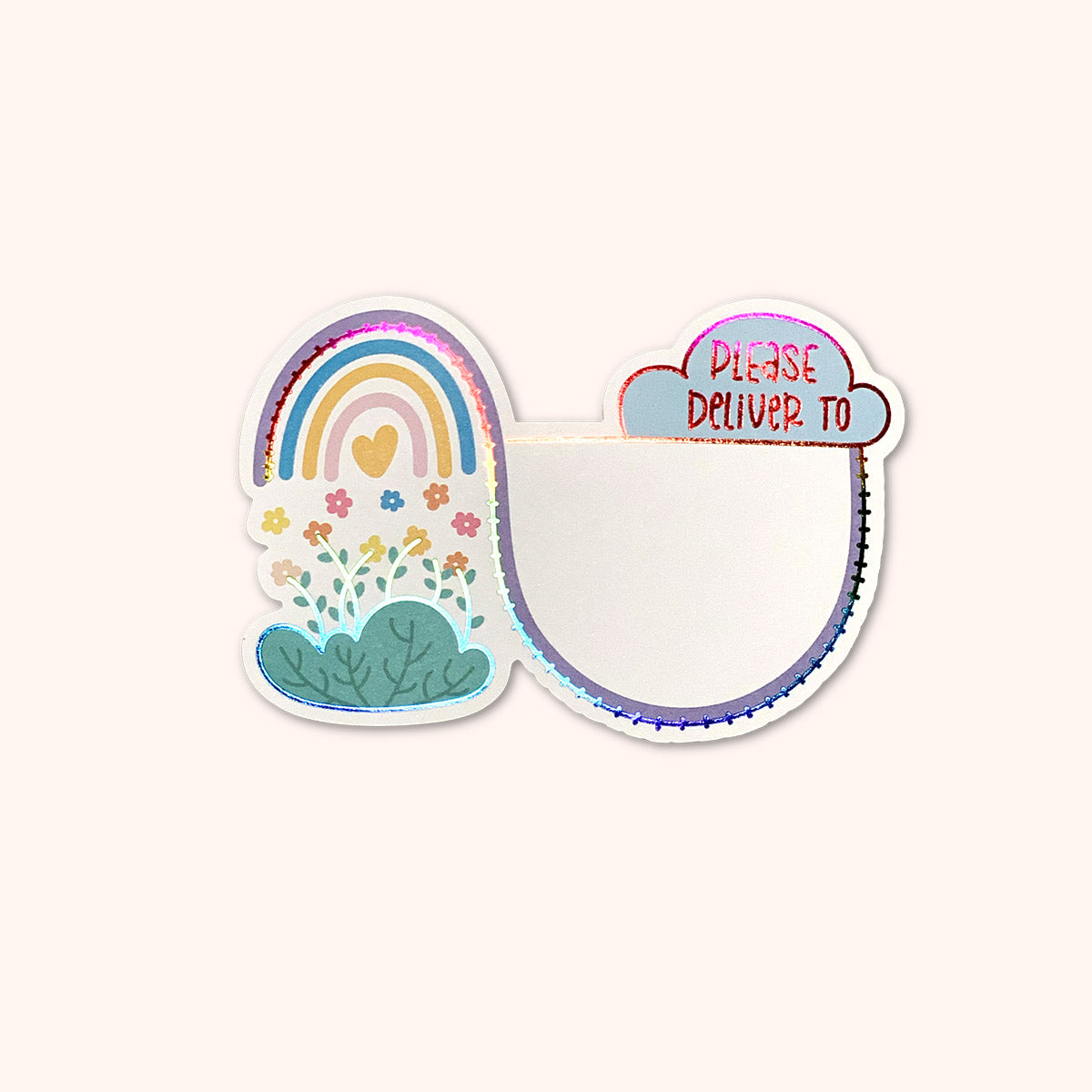  Please Deliver To Rainbow Foil Mail Labels 15 Pack、mySite、ghnorth