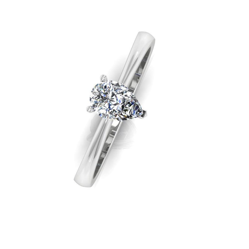Petite Pear Solitaire Moissanite Engagement Ring、mySite、hinf8tx79