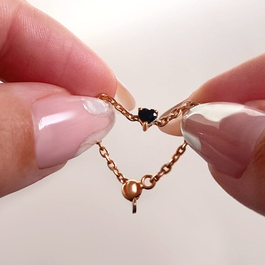 Black Obsidian Adjustable Chain Ring - Love、mySite、hinf8tx79