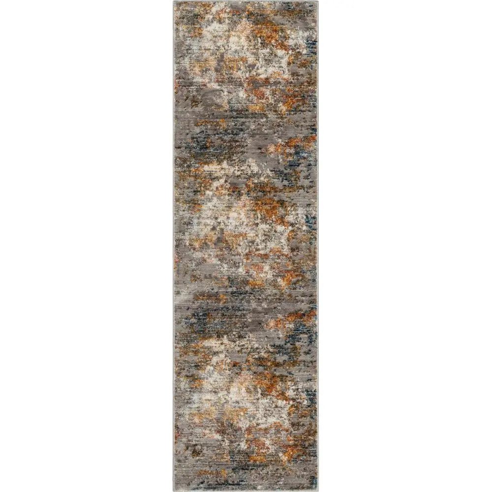 Abstract Modern Distressed Grey Multi High-Low Rug、mySite、gigharbornorthrealestate