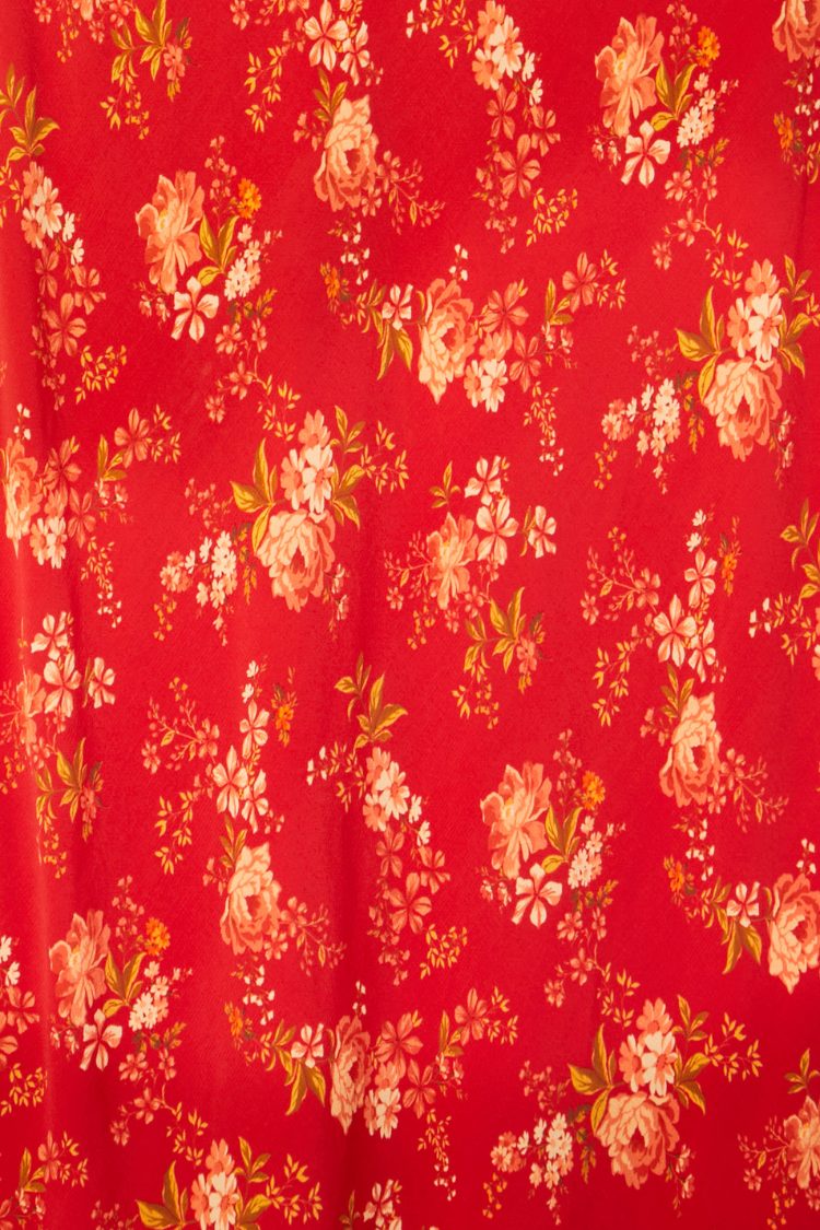 Red Floral Halter Dress、mySite、solidvoid