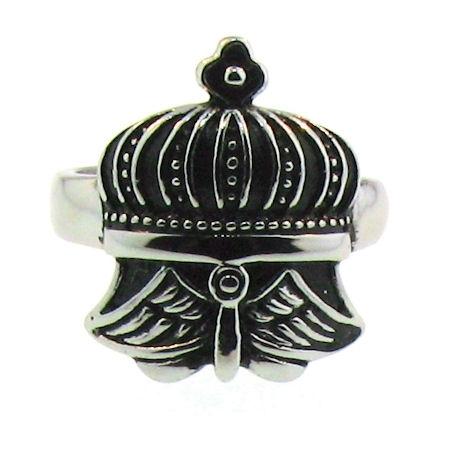 Detailed Crown And Wings Stainless Steel Ring / SCR2217、mySite、dreamappss