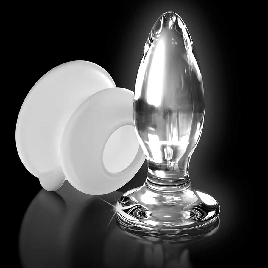 Icicles No. 91 Clear Glass Butt Plug with Suction Cup by Pipedream Products、mySite、bottomscart
