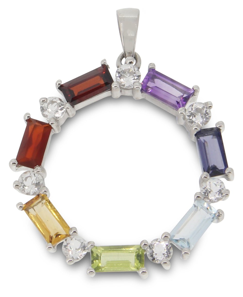 Chakra Wheel of Balance Gemstone Sterling Pendant、mySite、topwebapps