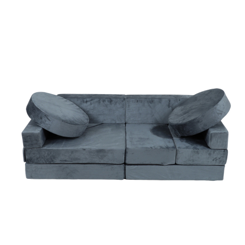 14pcs Kids Sofa Modular Play Couch,Child Sectional Sofa to Boost Creativity,Boys and Girls DIY Creativing Playroom Couch Furniture for Toddlers Conertible Foam and Floor Cushion,Gray、、casual