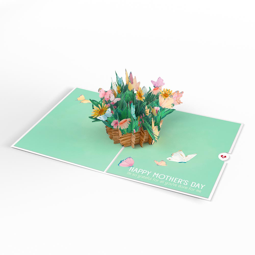 Happy Mother’s Day Butterfly Basket Pop-Up Card、mySite、solidvoid
