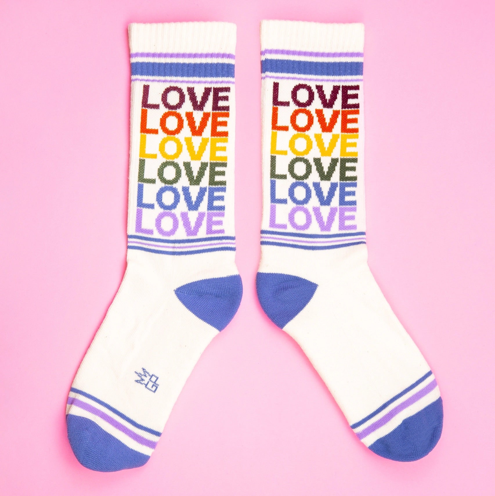 Love - Vintage Rainbow Gym Crew Socks、mySite、g9winljtr